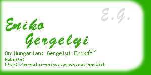 eniko gergelyi business card